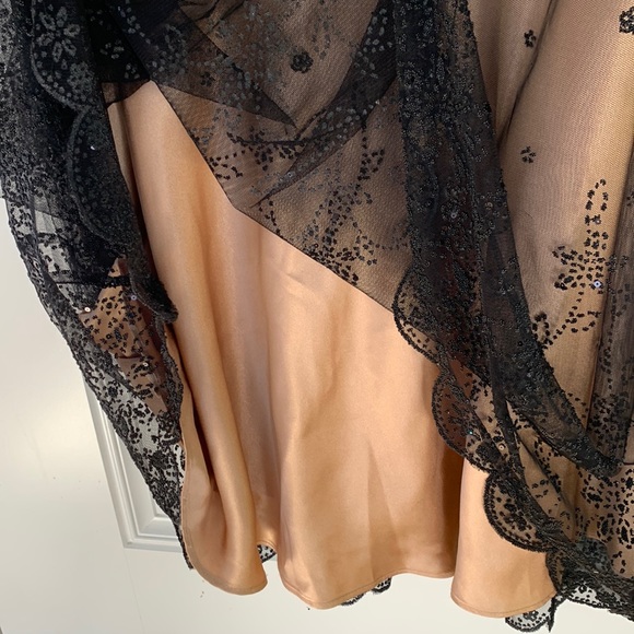 Gently used black beaded party dress - Picture 6 of 8